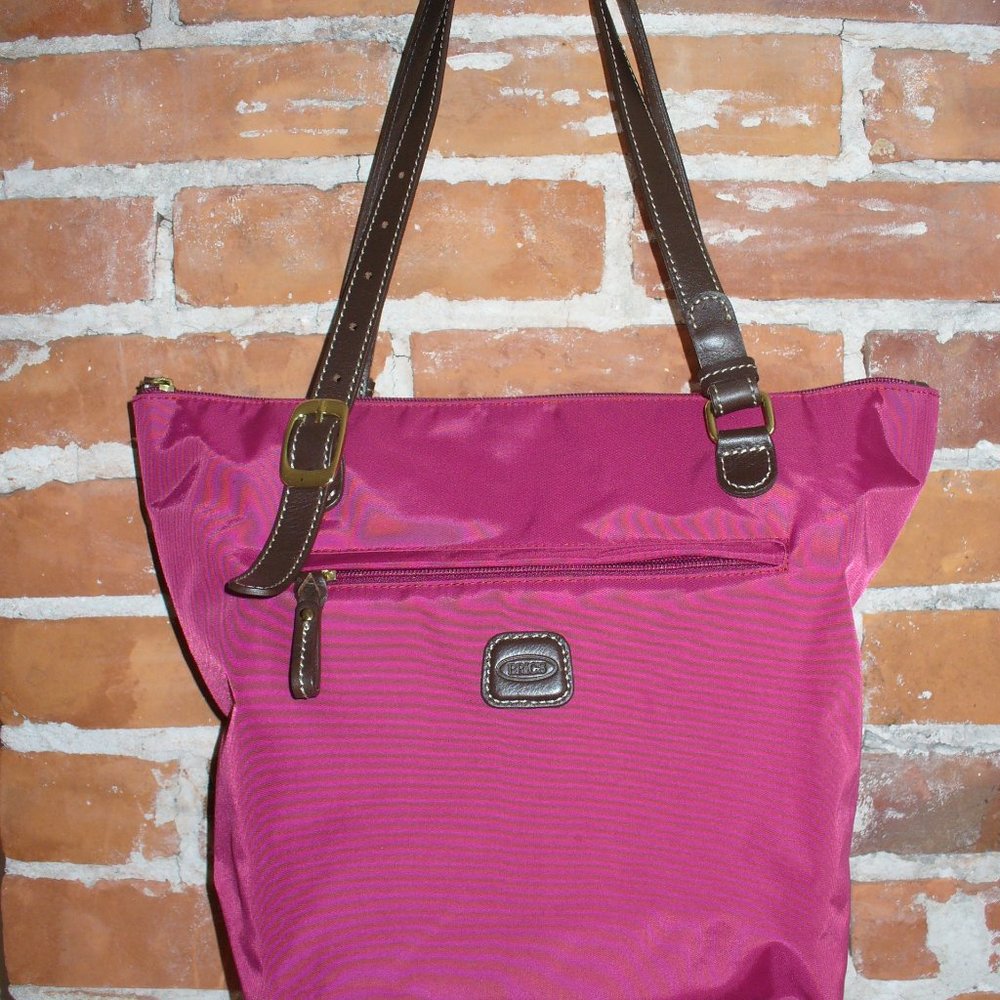 Bric's Fuchsia Nylon Tote Bag